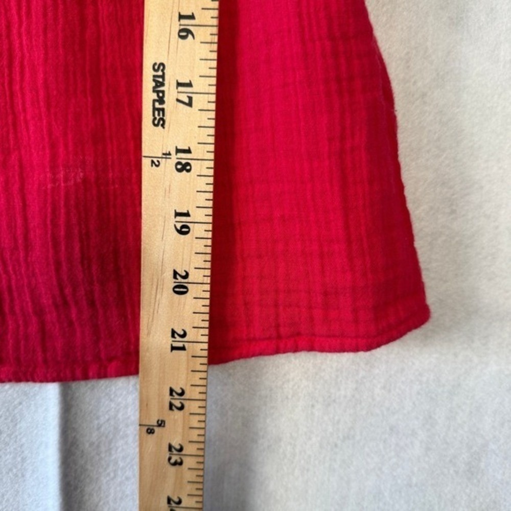Vineyard Vines Gauze Flutter Sleeve Top Lighthouse Red - XXS - Picture 7 of 9